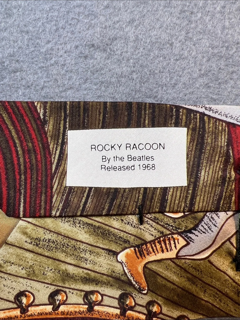 The Beatles Red and Brown Novelty Jazz-Theme Men's Tie
